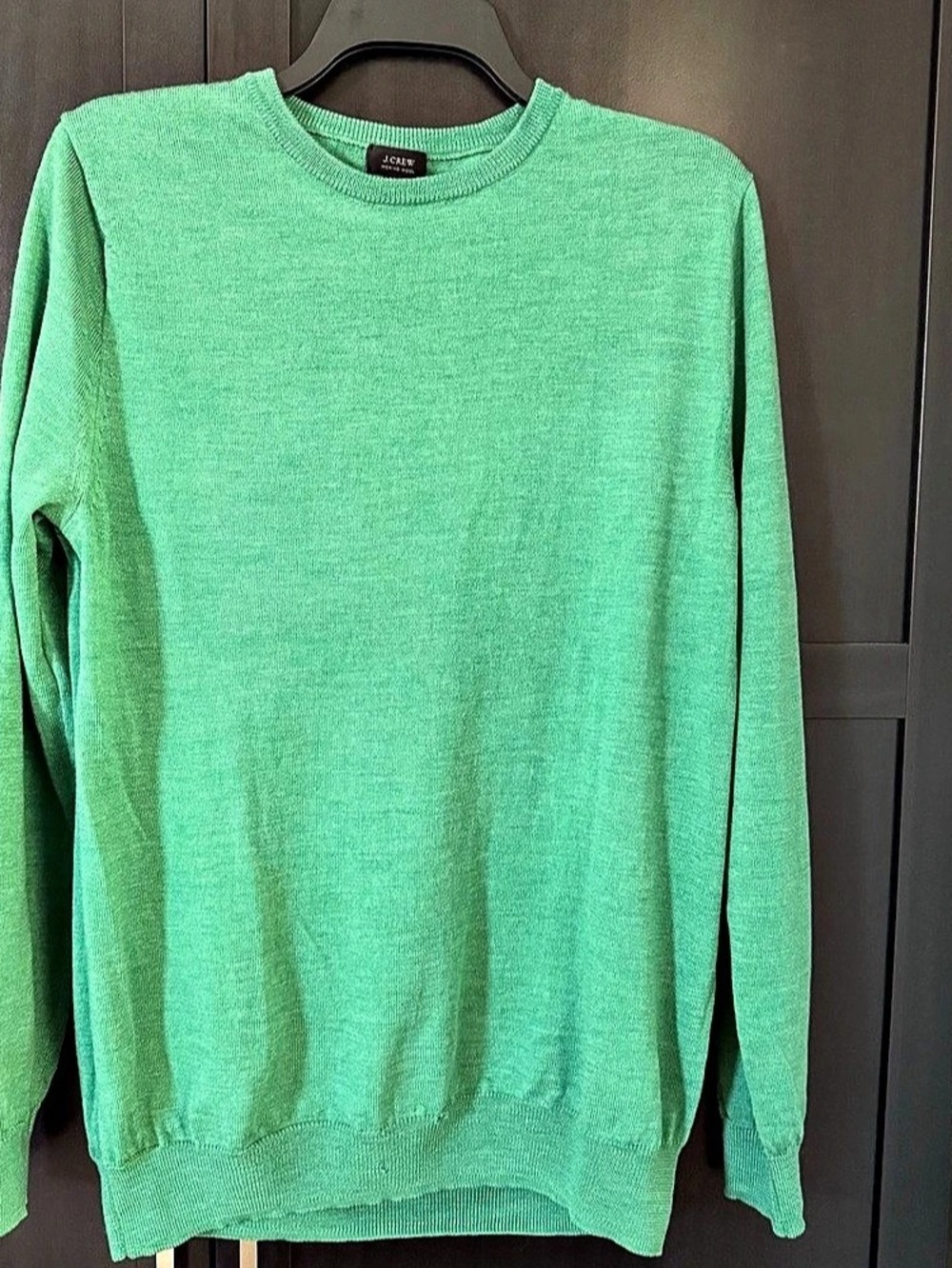 J.Crew unisex Merino Wool Crewneck Sweater Green Medium